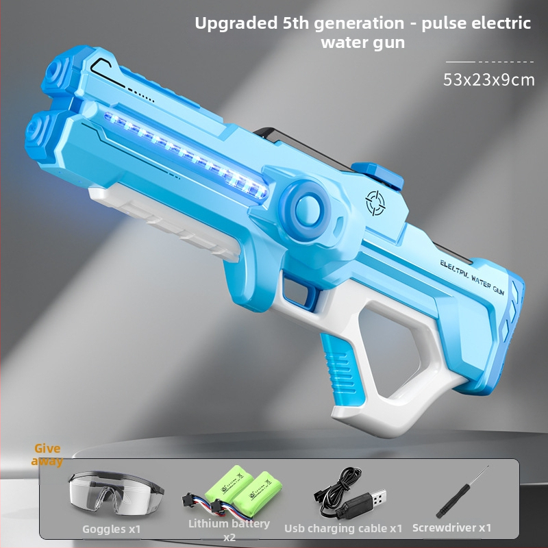 Ηλεκτρικό πιστόλι νερού για παιδιά με αυτόματη απορρόφηση νερού, φόρτιση και εκπομπή, κατασκευή από πλαστικό, κατάλληλο για ηλικίες 4-6 ετών