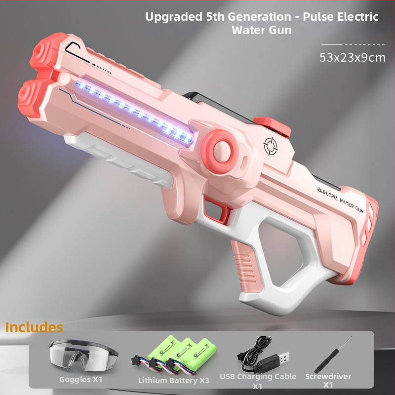 Ηλεκτρικό πιστόλι νερού για παιδιά με αυτόματη απορρόφηση νερού, φόρτιση και εκπομπή, κατασκευή από πλαστικό, κατάλληλο για ηλικίες 4-6 ετών
