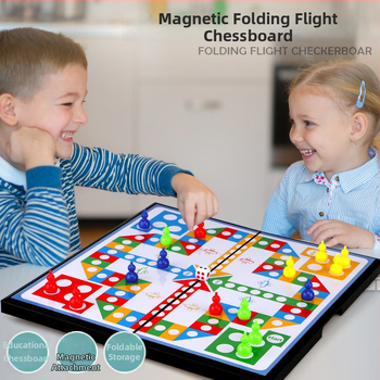 Dječja magnetska sklopiva šahovska igra — prenosna edukativna igra za razvoj mozga, koordinaciju ruka-oko, interaktivno učenje