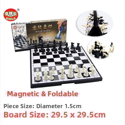 Dječja magnetska sklopiva šahovska igra — prenosna edukativna igra za razvoj mozga, koordinaciju ruka-oko, interaktivno učenje