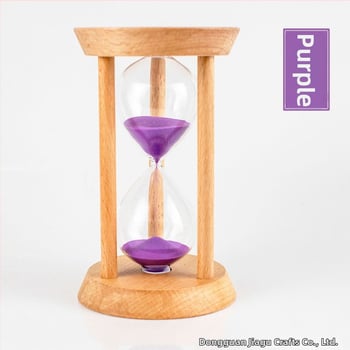 Ξύλινο κλεψύδρα-χρονόμετρο με τρεις στύλους, κυκλικό σχήμα, Beech ξύλο, μοντέρνο τέχνης στυλ, ημιχειροκίνητο, ημιμηχανικό διακοσμητικό γραφείου