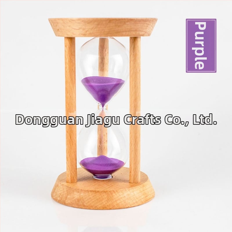 Ξύλινο κλεψύδρα-χρονόμετρο με τρεις στύλους, κυκλικό σχήμα, Beech ξύλο, μοντέρνο τέχνης στυλ, ημιχειροκίνητο, ημιμηχανικό διακοσμητικό γραφείου