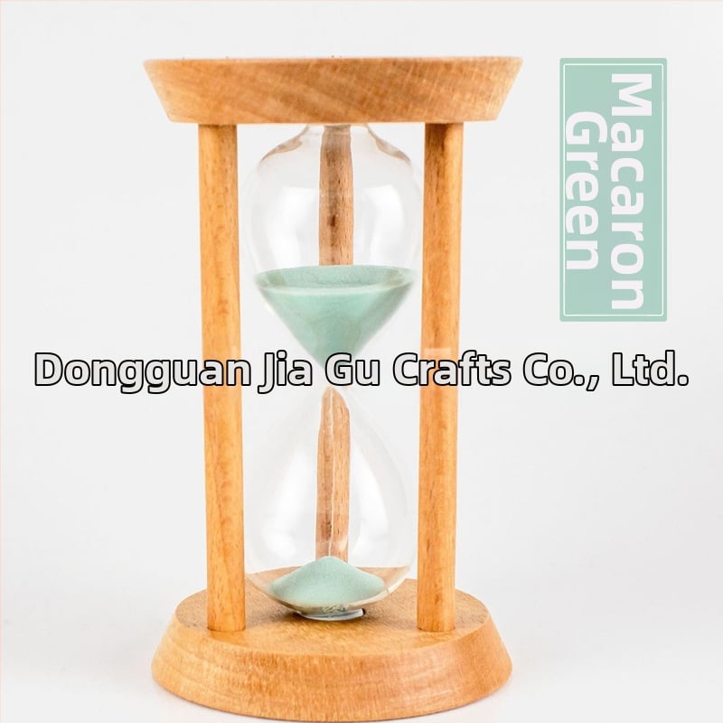 Ξύλινο κλεψύδρα-χρονόμετρο με τρεις στύλους, κυκλικό σχήμα, Beech ξύλο, μοντέρνο τέχνης στυλ, ημιχειροκίνητο, ημιμηχανικό διακοσμητικό γραφείου