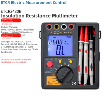 Etcr ukazovací typ prístroja na meranie odporu, megohmmetr, tester izolácie Etcr3430a/Etcr3430b, rozsah 1