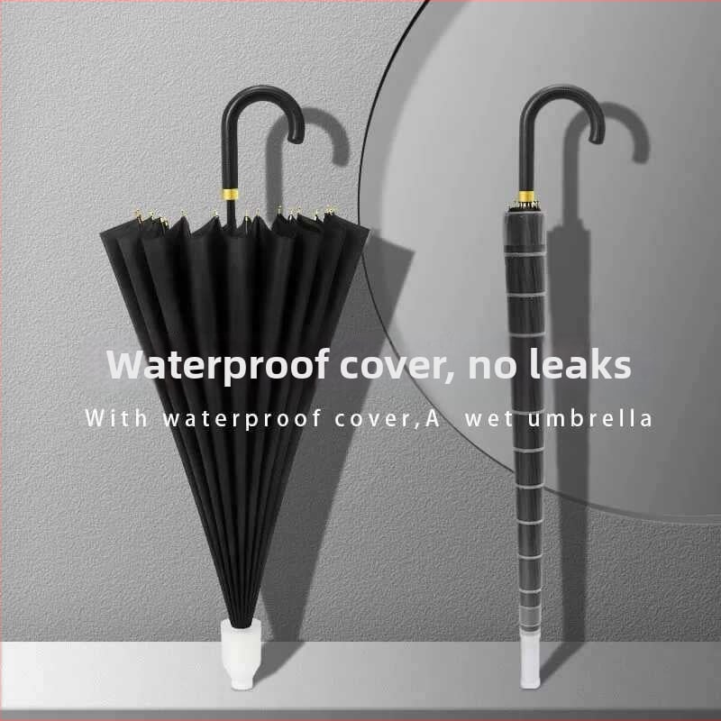 Ανδρική ομπρέλα γκολφ με 24 ράβδες, μακρύ χέρι, αυτόματη λειτουργία ανοίγματος, αδιάβροχο ύφασμα 190t, δυνατότητα εκτύπωσης λογότυπου