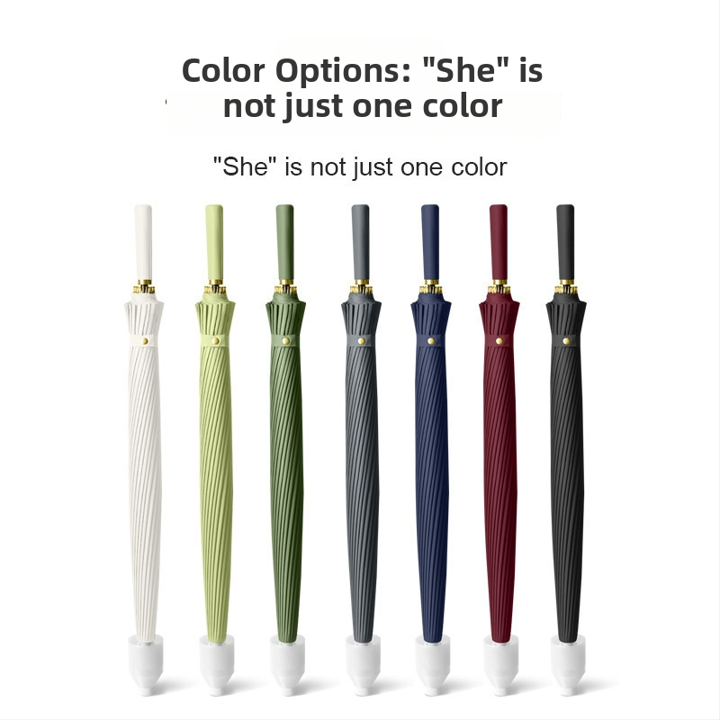 Ανδρική ομπρέλα γκολφ με 24 ράβδες, μακρύ χέρι, αυτόματη λειτουργία ανοίγματος, αδιάβροχο ύφασμα 190t, δυνατότητα εκτύπωσης λογότυπου