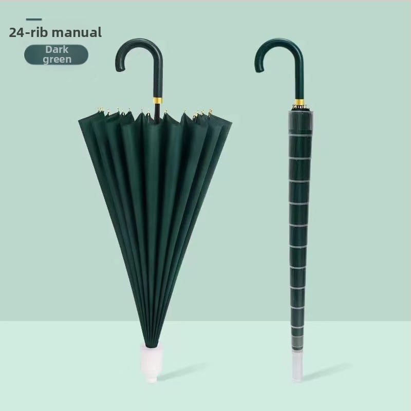 Ανδρική ομπρέλα γκολφ με 24 ράβδες, μακρύ χέρι, αυτόματη λειτουργία ανοίγματος, αδιάβροχο ύφασμα 190t, δυνατότητα εκτύπωσης λογότυπου