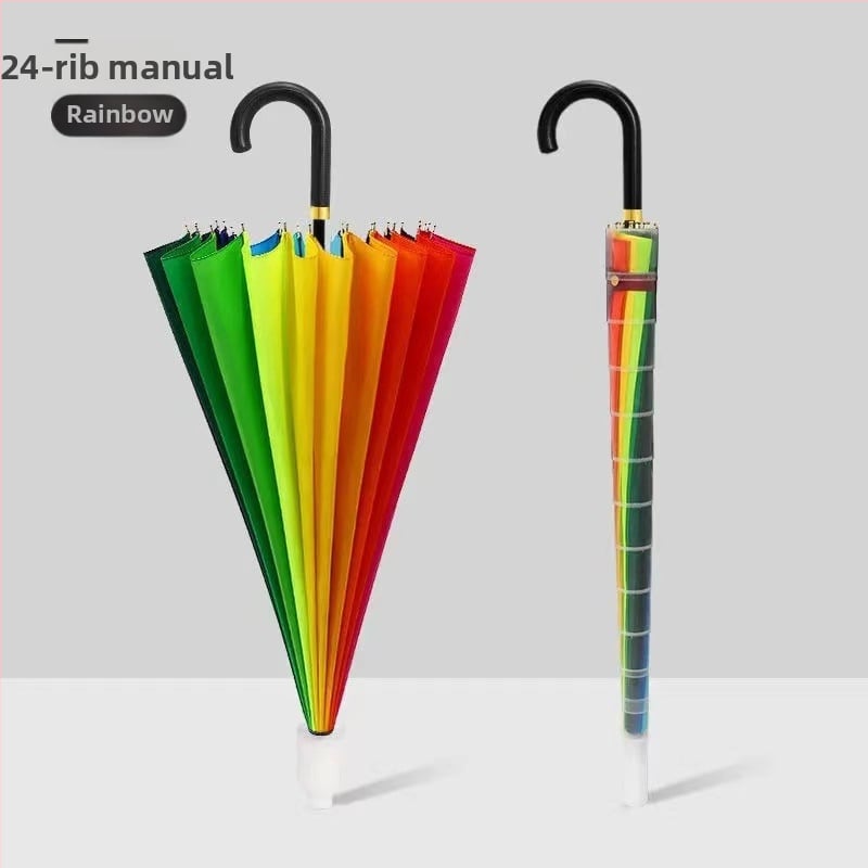 Ανδρική ομπρέλα γκολφ με 24 ράβδες, μακρύ χέρι, αυτόματη λειτουργία ανοίγματος, αδιάβροχο ύφασμα 190t, δυνατότητα εκτύπωσης λογότυπου