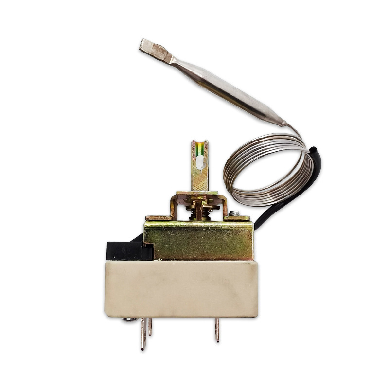 Termostatski gumb prekidač za električnu tepsiju, fritu i pećnicu – mehanički regulator temperature, 35–350°C, 250V, montaža M4