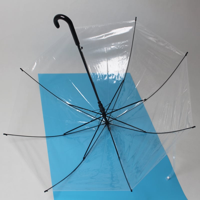 Ομπρέλα Απόλλων με 8 ακτίνες, αυτόματη λειτουργία ανοίγματος, διαφανής κουκούλα, σιδερένιος άξονας, σχέδιο σχήματος κλουβιού για πουλιά