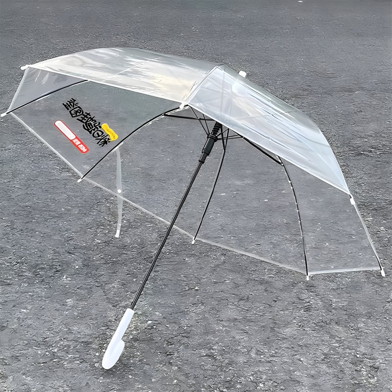 Ομπρέλα Απόλλων με 8 ακτίνες, αυτόματη λειτουργία ανοίγματος, διαφανής κουκούλα, σιδερένιος άξονας, σχέδιο σχήματος κλουβιού για πουλιά