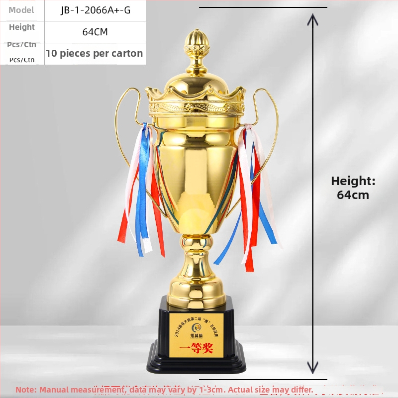 Kovový trofej pre športové súťaže — prispôsobiteľná tlač loga; hmotnosť 3 kg; značka Yiwu Golden Cup; vhodný ako podnikový dar