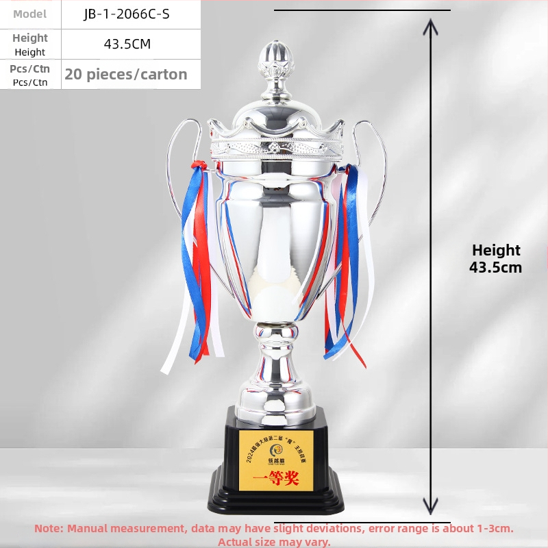 Kovový trofej pre športové súťaže — prispôsobiteľná tlač loga; hmotnosť 3 kg; značka Yiwu Golden Cup; vhodný ako podnikový dar