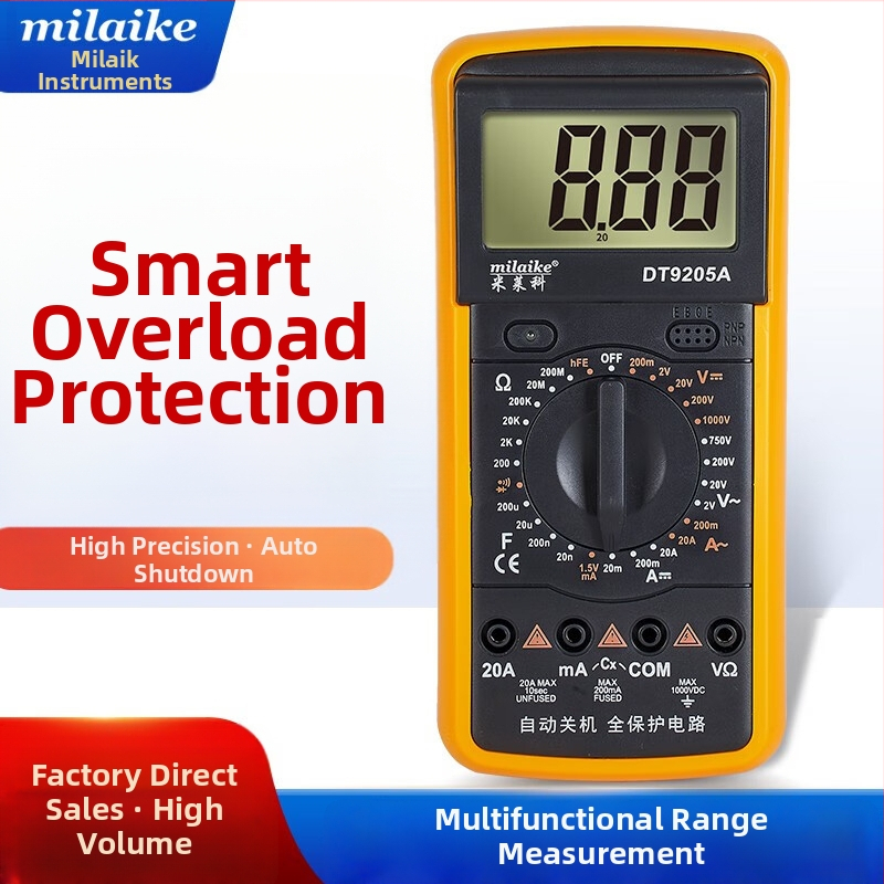 MILAIKE DT9205A Vysoko presný Inteligentný Digitálny Multimeter S Automatickým Vypínaním