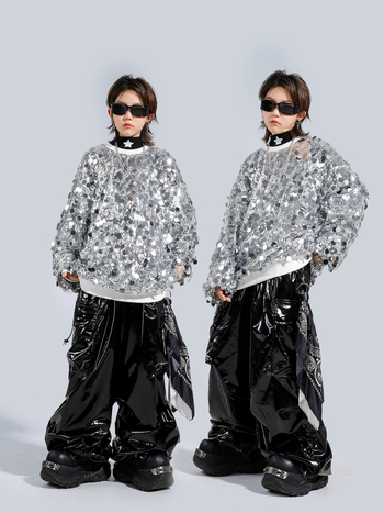 Dječji outfit za ulične plesne nastupe – 100% poliester, trendi cool stil, za djecu stariju od 8 godina, Jesen 2025