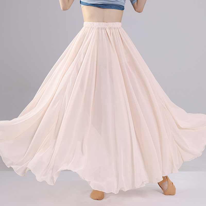 Γυναικές φόρεμα κινεζικού κλασσικού χορου, εμπνευσμένο απο Hanfu, μακριά διαφανής επικάλυψη με κορδέλες στο στήθος (Πολυεστερικό ύφασμα; 90–95% πολυεστέρας; Γυναίκες; Hanfu; Άνοιξη 2024)