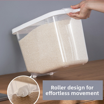 Camellia Κουτί Αποθήκευσης Ρυζιού, Πλαστικό PP, Σφραγισμένο, Ανθεκτικό στην Υγρασία και στα Έντομα, Σύγχρονος Μινιμαλιστικός Σχεδιασμός