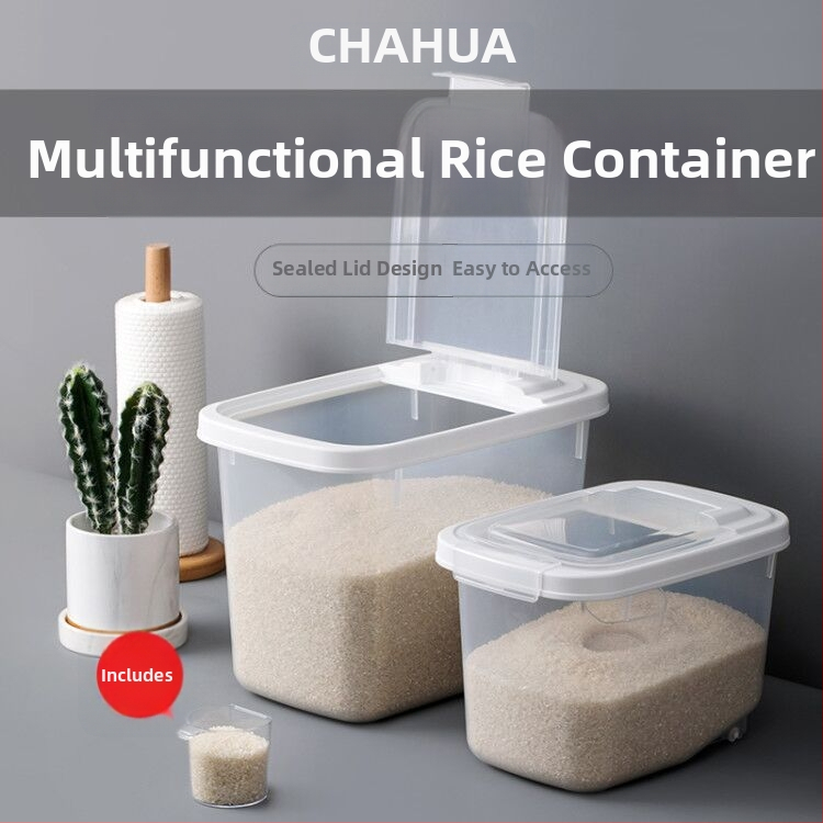 Camellia Κουτί Αποθήκευσης Ρυζιού, Πλαστικό PP, Σφραγισμένο, Ανθεκτικό στην Υγρασία και στα Έντομα, Σύγχρονος Μινιμαλιστικός Σχεδιασμός