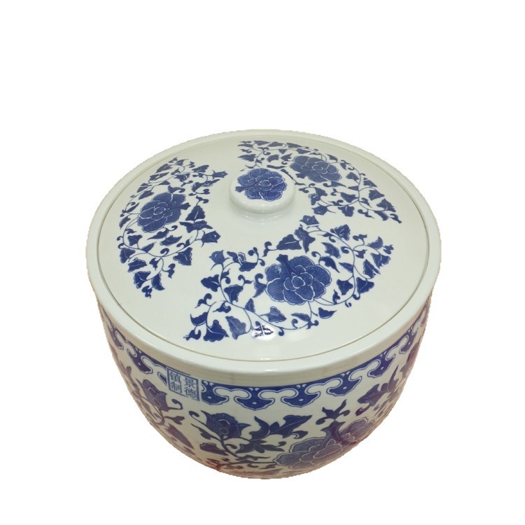 Κεραμικός στρογγυλός βάζος αποθήκευσης με καπάκι, χωρητικότητα 5 L ή περισσότερο, κατάλληλο για φούρνο μικροκυμάτων, δυνατότητα προσαρμογής