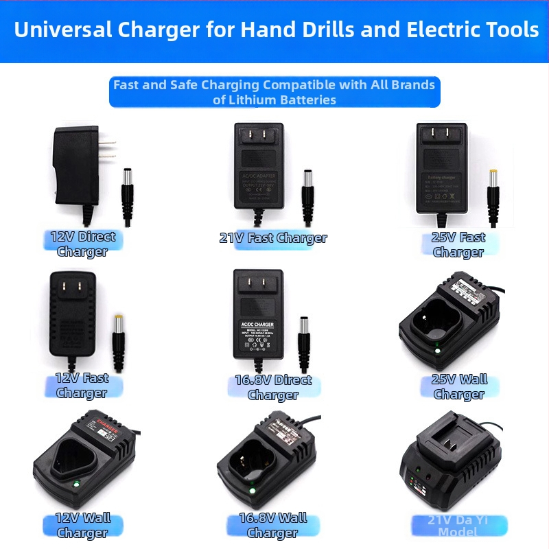Di Drill nabíjačka Li‑ion batérií pre vŕtačky — kompatibilná s 12V, 16,8V, 21V a 25V