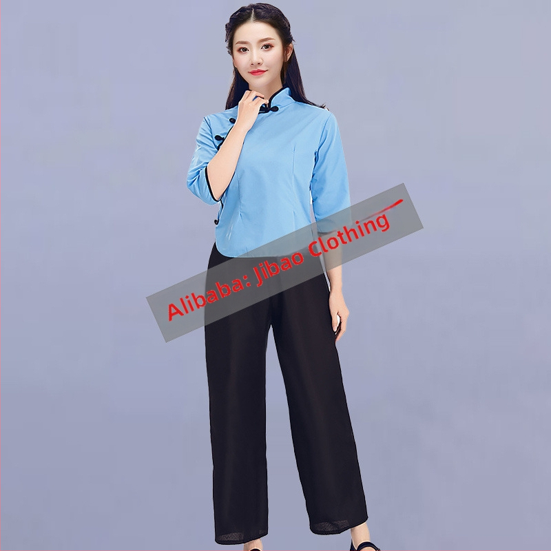 Γυναικείο σκηνικό κοστούμι σε στυλ ROC Zhongshan, μαθητική στολή για χορωδία, Πολυεστέρας 95%+, Φθινόπωρο 2024