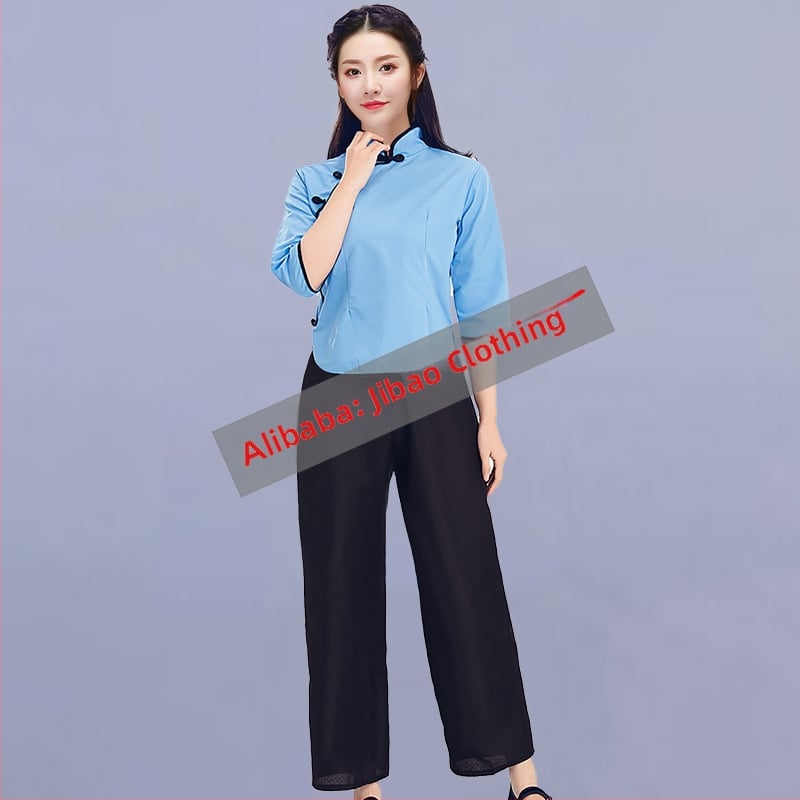 Γυναικείο σκηνικό κοστούμι σε στυλ ROC Zhongshan, μαθητική στολή για χορωδία, Πολυεστέρας 95%+, Φθινόπωρο 2024