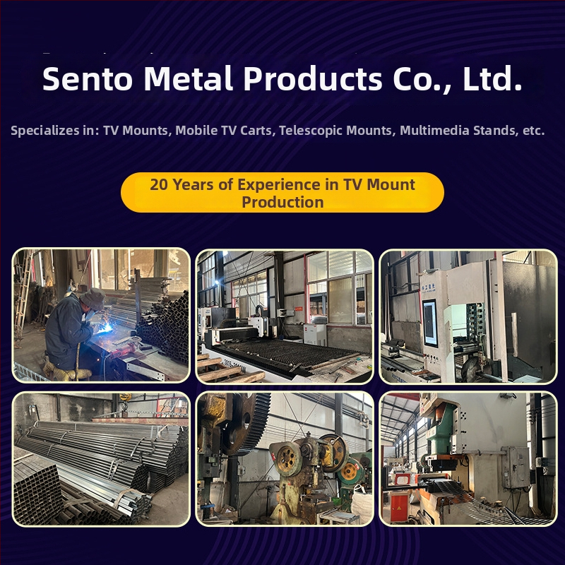 Stojan na televízor na podlahe s odnímateľnými kolieskami, kovový, model ST-05, hmotnosť 11–35 kg, pre komerčné displeje