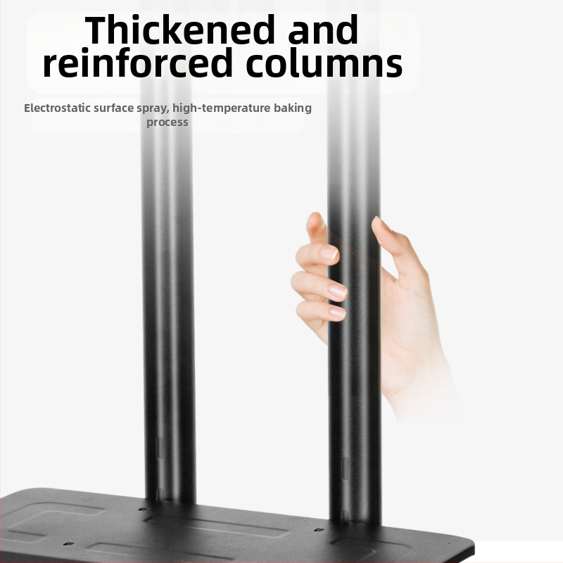 Stojan na televízor na podlahe s odnímateľnými kolieskami, kovový, model ST-05, hmotnosť 11–35 kg, pre komerčné displeje