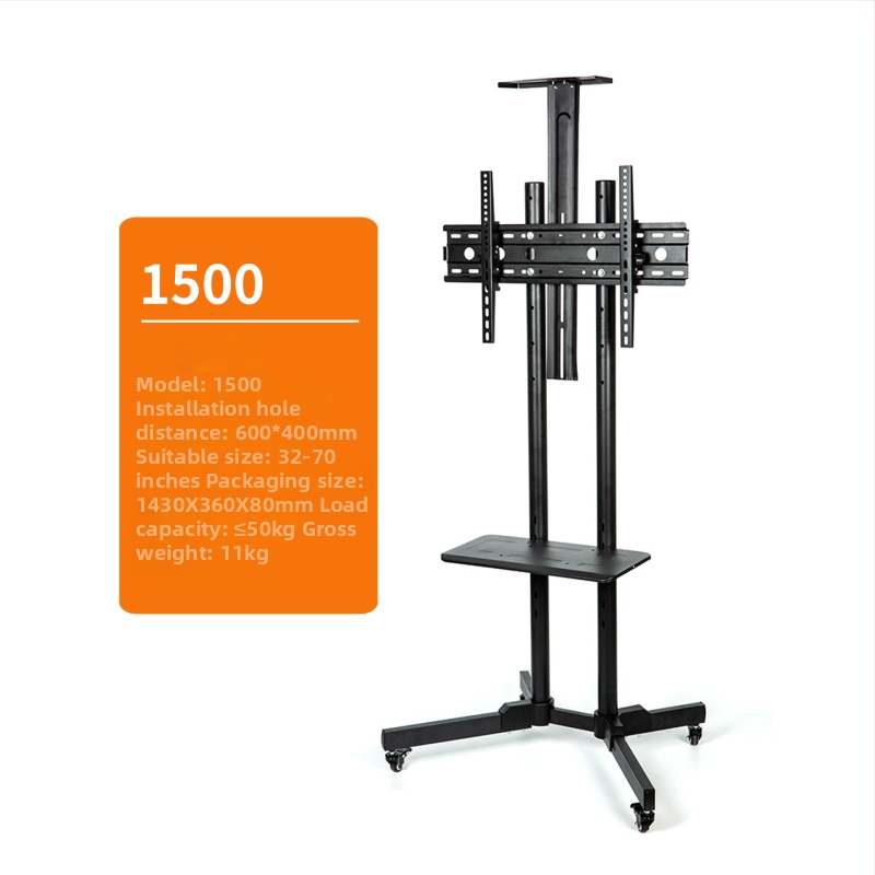 Stojan na televízor na podlahe s odnímateľnými kolieskami, kovový, model ST-05, hmotnosť 11–35 kg, pre komerčné displeje
