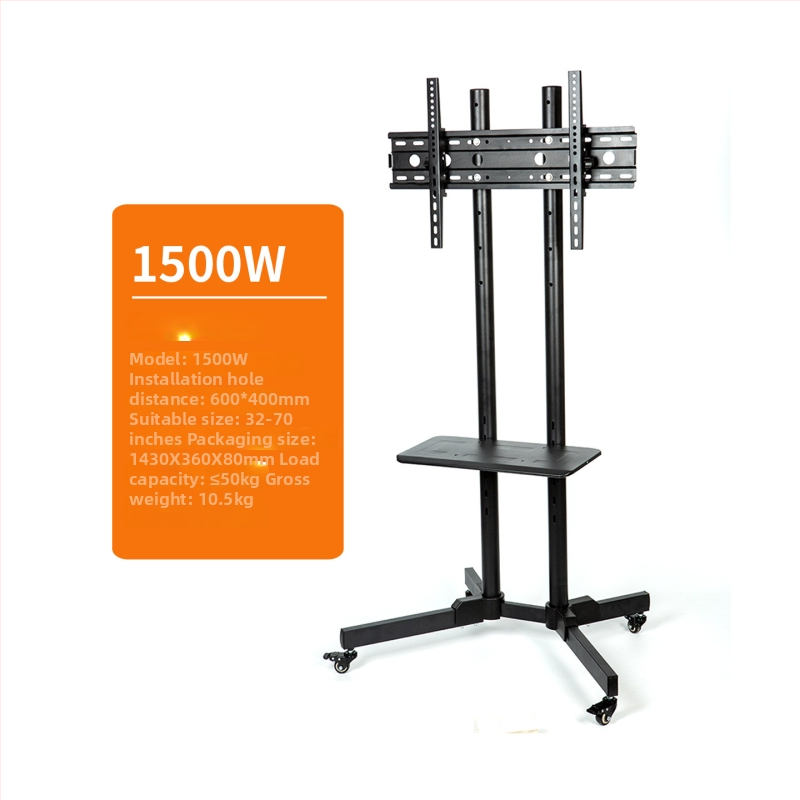 Stojan na televízor na podlahe s odnímateľnými kolieskami, kovový, model ST-05, hmotnosť 11–35 kg, pre komerčné displeje