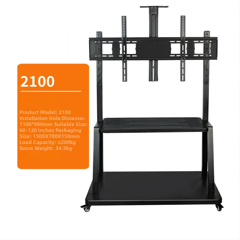 Stojan na televízor na podlahe s odnímateľnými kolieskami, kovový, model ST-05, hmotnosť 11–35 kg, pre komerčné displeje