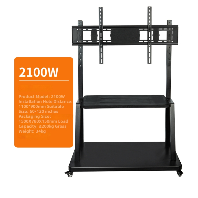 Stojan na televízor na podlahe s odnímateľnými kolieskami, kovový, model ST-05, hmotnosť 11–35 kg, pre komerčné displeje