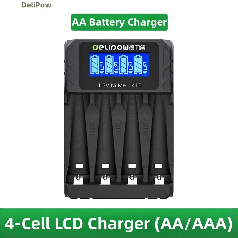 Delipow Încărcător Ni-MH AA pentru baterii, intrare 5V2A, ieșire 1.2V2A, CE certificat