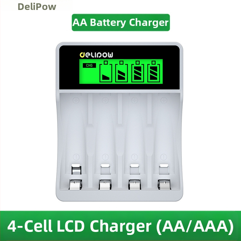 Delipow Încărcător Ni-MH AA pentru baterii, intrare 5V2A, ieșire 1.2V2A, CE certificat