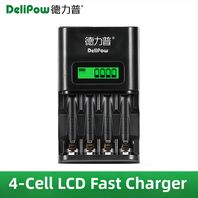 Delipow Încărcător Ni-MH AA pentru baterii, intrare 5V2A, ieșire 1.2V2A, CE certificat