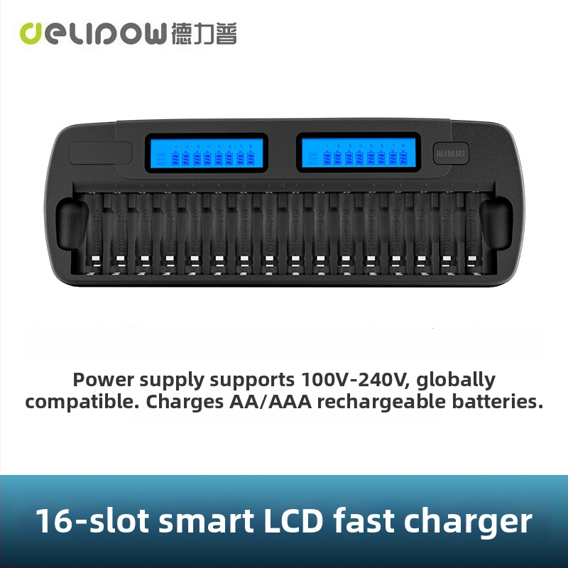 Delipow Încărcător Ni-MH AA pentru baterii, intrare 5V2A, ieșire 1.2V2A, CE certificat