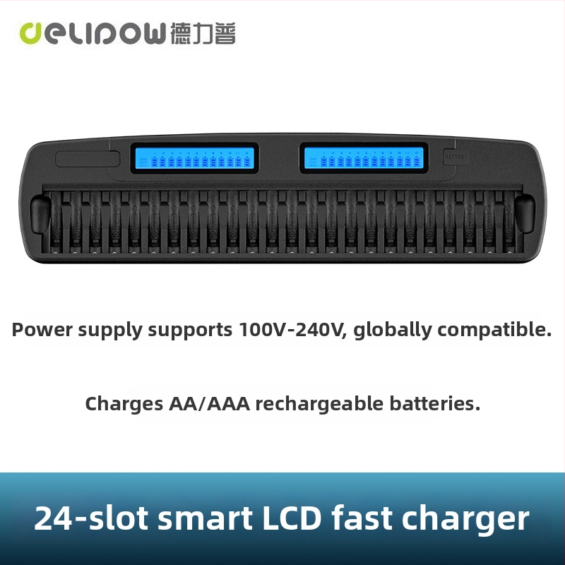 Delipow Încărcător Ni-MH AA pentru baterii, intrare 5V2A, ieșire 1.2V2A, CE certificat