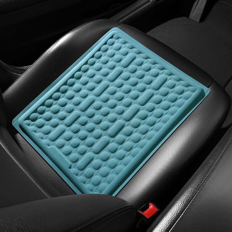 Silikonski jastuk za sjedenje s mrežastom strukturom – za auto i ured, hlađenje, masaža, ventilacija, napunjen plinom, ljeto