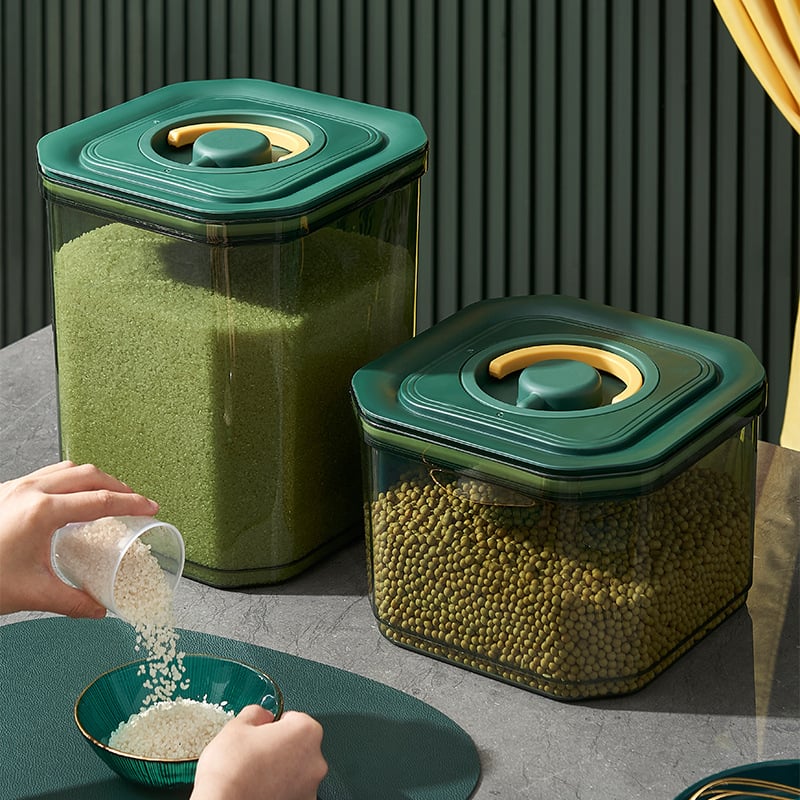 Κουτί αποθήκευσης ρυζιού με σφράγιση υπό κενό, ανθεκτικό στην υγρασία και στα έντομα, ελαφρώς πολυτελής σχεδίαση, δυνατότητα εκτύπωσης λογότυπου