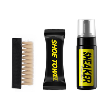Σετ καθαρισμού παπουτσιών με σπρέι ξηρού καθαρισμού, mousse φυσαλίδων και γυαλιστικό; 48 τεμάχια σε κουτί; μοντέρνος μινιμαλιστικός σχεδιασμός; απολύμανση