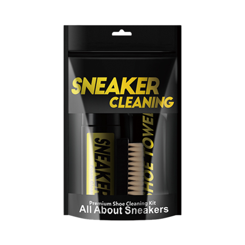 Σετ καθαρισμού παπουτσιών με σπρέι ξηρού καθαρισμού, mousse φυσαλίδων και γυαλιστικό; 48 τεμάχια σε κουτί; μοντέρνος μινιμαλιστικός σχεδιασμός; απολύμανση