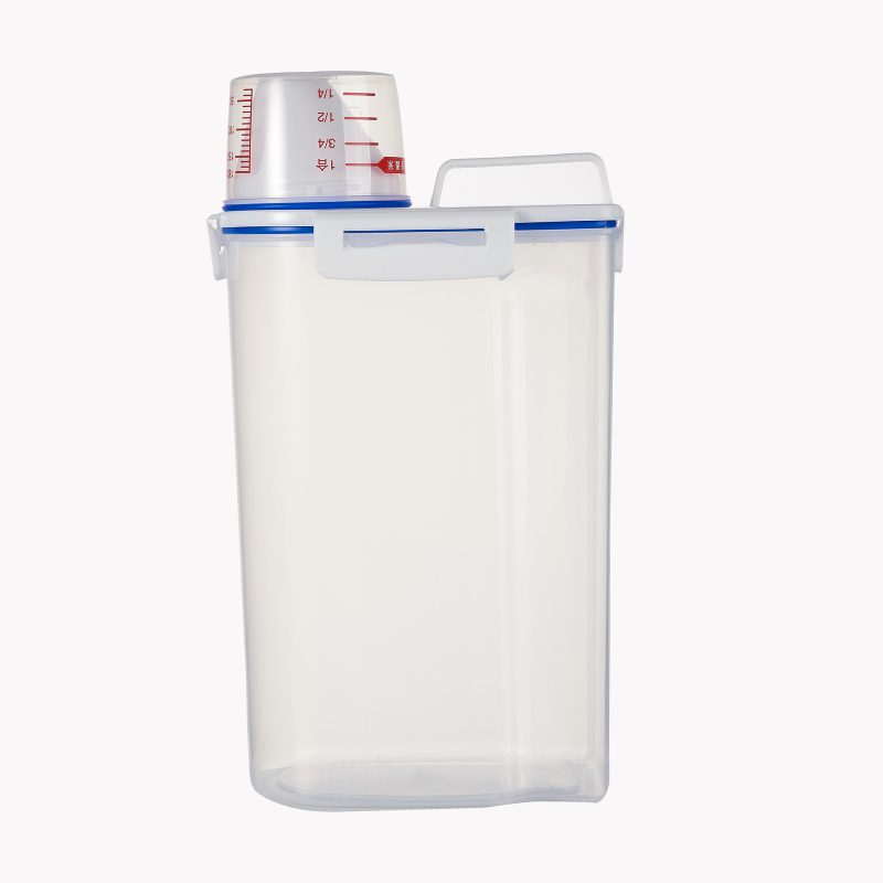 Κουτί διατήρησης φρεσκότητας για ξηρά προϊόντα – φορητό δοχείο με σφραγιζόμενο καπάκι και ενσωματωμένη μετρητική κούπα, PP, 2.1–3L