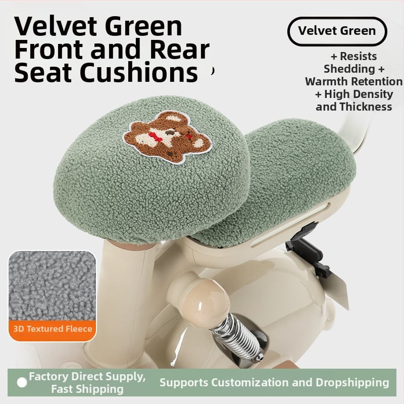 Κάλυμμα καλύμμα καθίσματος ηλεκτρικού ποδηλάτου, χειμερινό φλίς, παχύτερο, Huiying, με εκτύπωση λογότυπου, δυνατότητα προσαρμογής