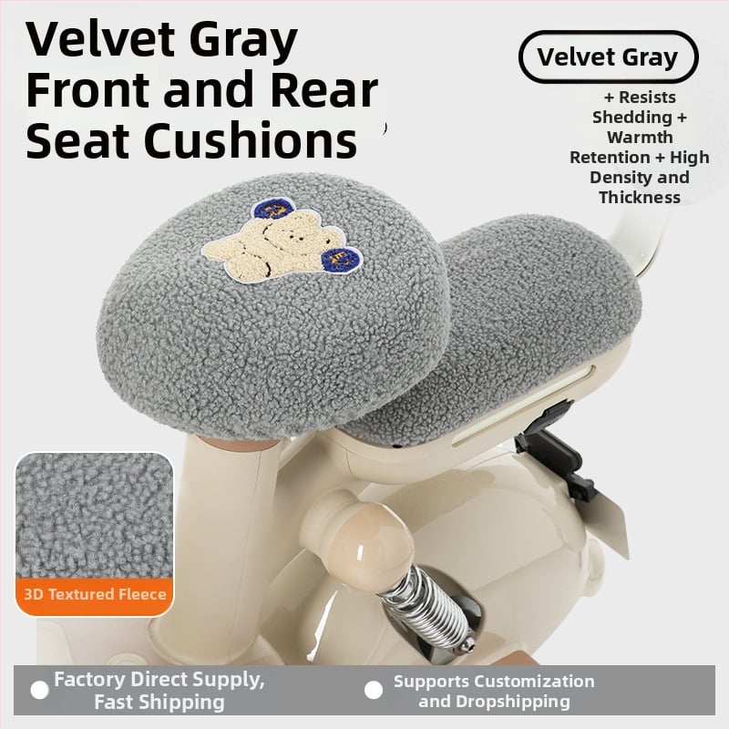 Κάλυμμα καλύμμα καθίσματος ηλεκτρικού ποδηλάτου, χειμερινό φλίς, παχύτερο, Huiying, με εκτύπωση λογότυπου, δυνατότητα προσαρμογής