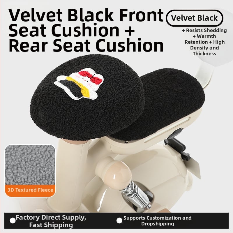 Κάλυμμα καλύμμα καθίσματος ηλεκτρικού ποδηλάτου, χειμερινό φλίς, παχύτερο, Huiying, με εκτύπωση λογότυπου, δυνατότητα προσαρμογής