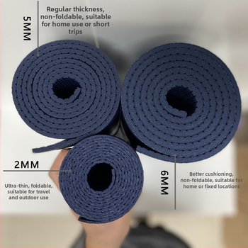 Sklopiva putna joga prostirka — ultra-tanka, izdržljiva, PER materijal, 1,2 kg, 2 mm, jednobojni uzorak, IyogaSports