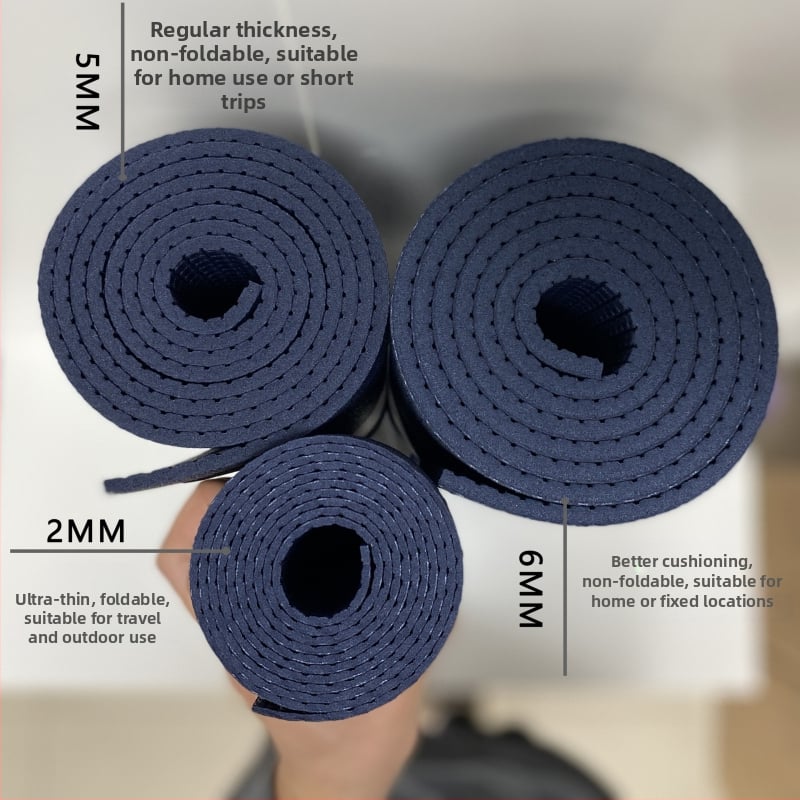 Sklopiva putna joga prostirka — ultra-tanka, izdržljiva, PER materijal, 1,2 kg, 2 mm, jednobojni uzorak, IyogaSports