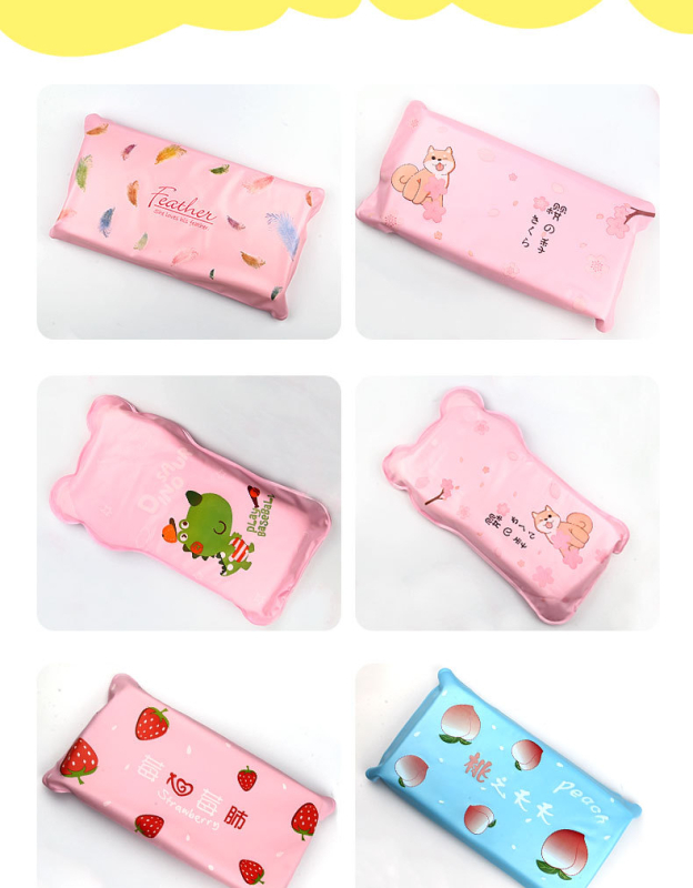 Jégpárna légáteresztő PVC anyaggal, jégkristály töltet, víztáska, rajzfilm dizájn, testreszabható hűtő párna