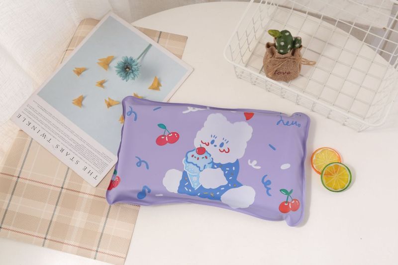 Jégpárna légáteresztő PVC anyaggal, jégkristály töltet, víztáska, rajzfilm dizájn, testreszabható hűtő párna