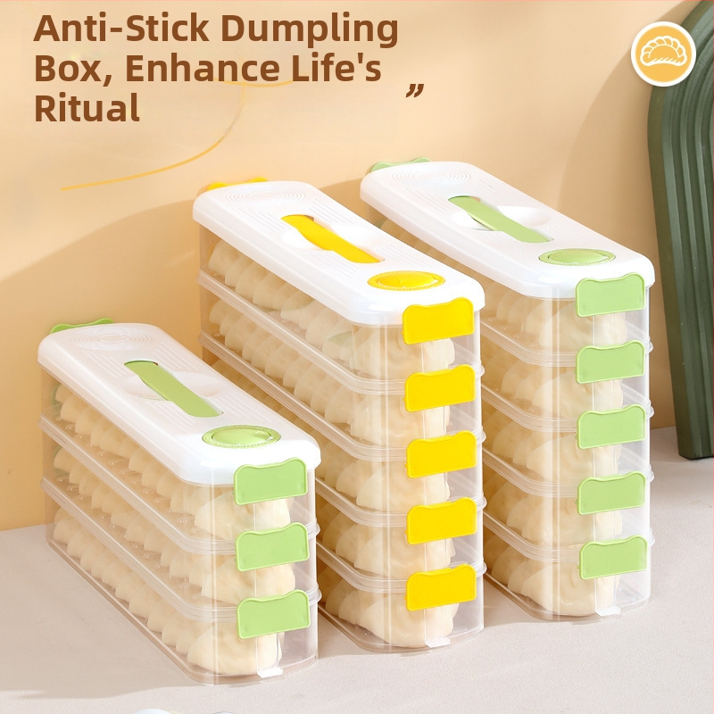 Hordozható gombóc- és tojás tároló doboz, nagy kapacitású, műanyag konyhai multifunkcionális tároló